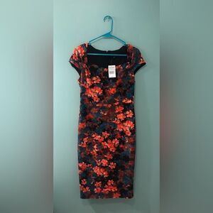 NWT … CHEZTU “Size: 6” Burnt Orange Dress